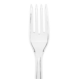 Reusable Plastic PS Fork Transparent 18cm (480 Units)