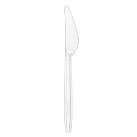 Reusable Plastic PS Knife Transparent 18cm (480 Units)