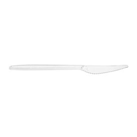 Reusable Plastic PS Knife Transparent 18cm (480 Units)