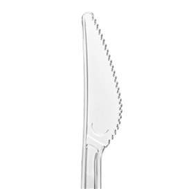Reusable Plastic PS Knife Transparent 18cm (480 Units)
