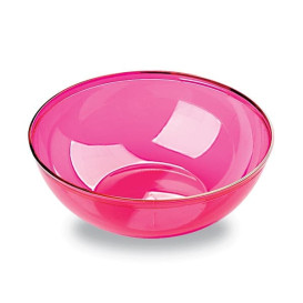 Plastic Bowl PS Crystal Hard Raspberry 400ml Ø14cm 