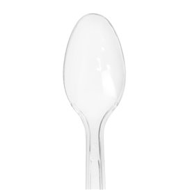 Reusable Plastic PS Teaspoon Transparent 12,5cm (30 Units)