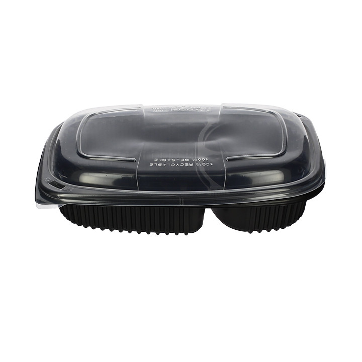 Plastic Lid Translucent Container PP 1050/1250ml 25,5x18,9x2cm (20 Units) 