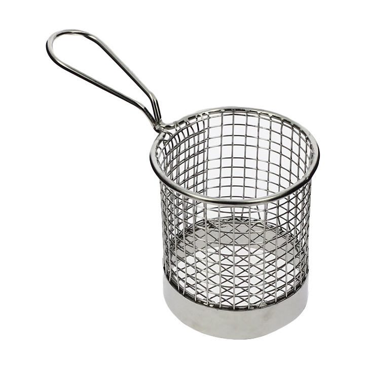Serving Mini Fryer Container Steel 9,3x8,5cm (6 Units)