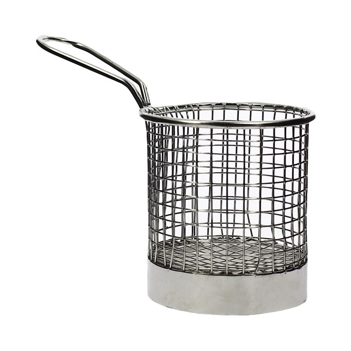 Serving Mini Fryer Container Steel 9,3x8,5cm (6 Units)