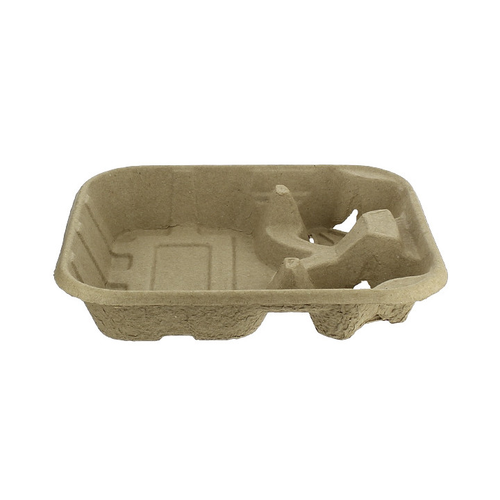 Paper Cup Carrier with 2 Holes and Food Tray (125 Units)