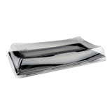 Plastic Tray with Lid Black 12x22cm (15 Units) 