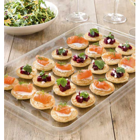 Plastic Tray RPET Transparent 35x24cm (50 Units) 