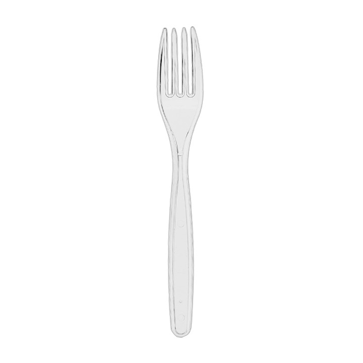 Reusable Fork PS "Diamant" Transparent 180mm (100 Units)