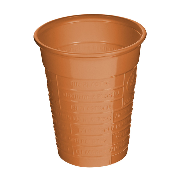 Plastic Cup PS Orange 200ml Ø7cm (50 Units) 