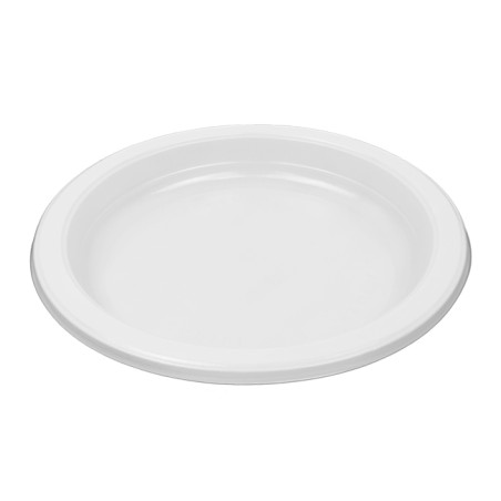 Ø16.5 cm white PS reusable plate