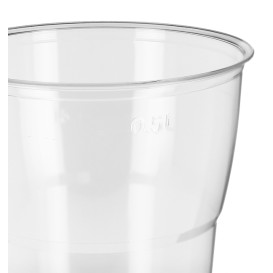 Reusable PS Cup "Diamant" Crystal 600ml Ø9,4cm (250 Units)
