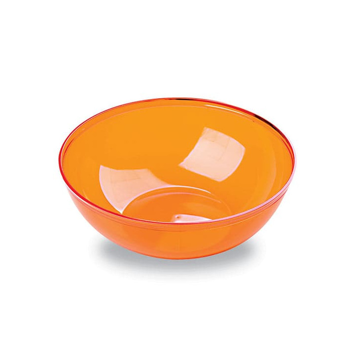 Plastic Bowl PS Crystal Hard Orange 400ml Ø14cm 