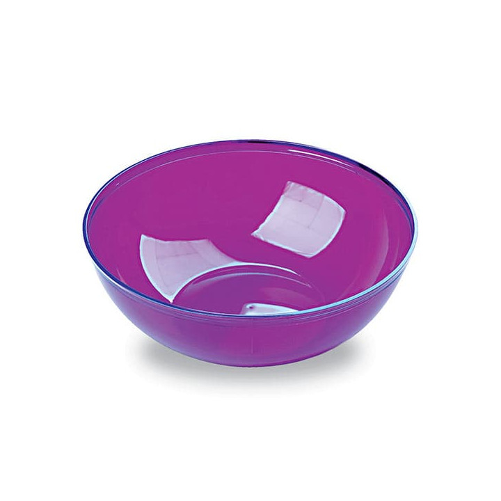 Plastic Bowl PS Crystal Hard Eggplant 400ml Ø14cm 