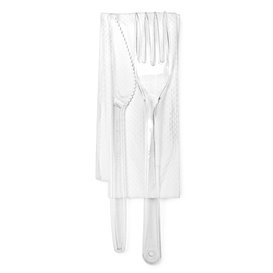 Cutlery Set Reusable PS 2 Pieces + Napkin (250 Units)