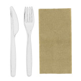 Cutlery Set Reusable PS 2 Pieces + Napkin (25 Units)