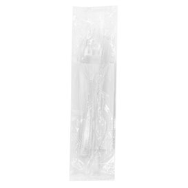 Cutlery Set Reusable PS 3 Pieces + Napkin (25 Units)
