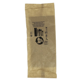 Cutlery Set Reusable PS 4 Pieces + Napkin (25 Units)