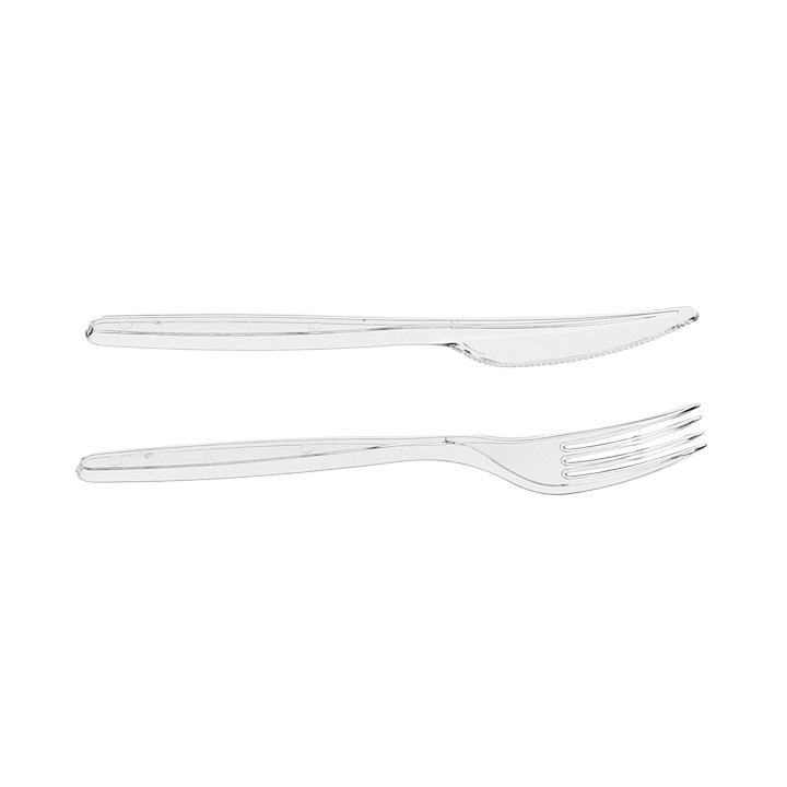 Cutlery Set Reusable PS 2 Pieces + Napkin (25 Units)