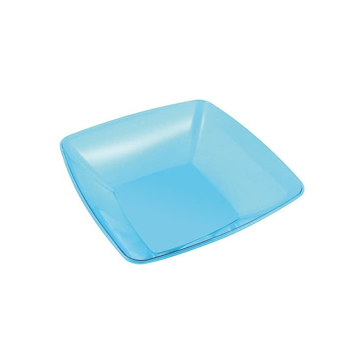 Plastic Bowl PS Crystal Hard Turquoise 480ml 14x14cm 