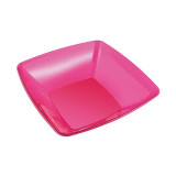Plastic Bowl PS Crystal Hard Raspberry 480ml 14x14cm 