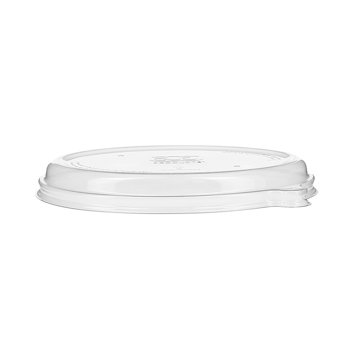 Plastic Lid RPET for Oval Sugarcane Tray Ecologic Clear 710 and 940 ml (300 Units)