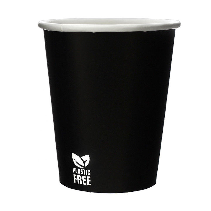 Plastic-Free Paper Cup 7 Oz/210ml Black Ø7,0cm (1.000 Units)