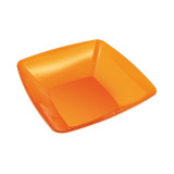 Plastic Bowl PS Crystal Hard Orange 480ml 14x14cm 