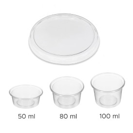 Jar for Sauces PP Trans. 100ml (100 Units)
