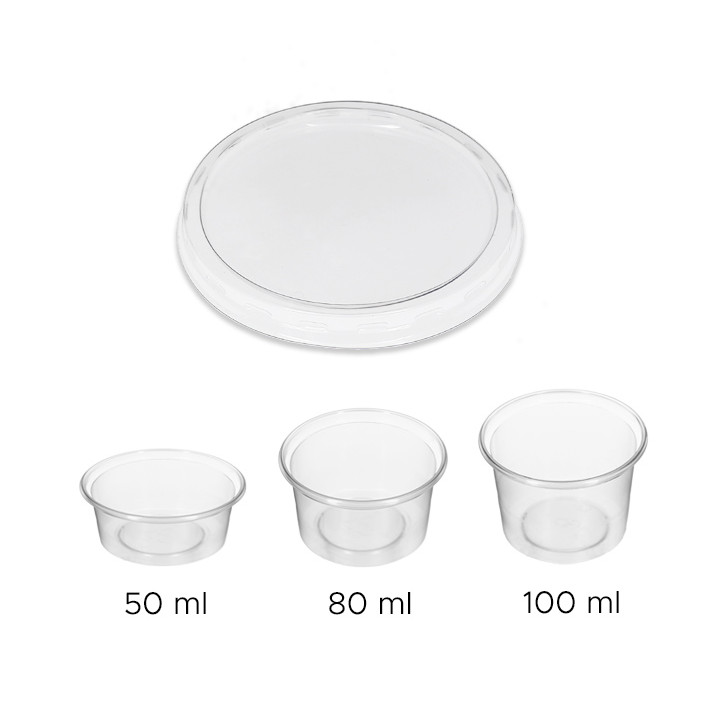 Jar for Sauces PP Trans. 100ml (100 Units)