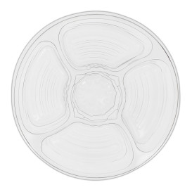 Plastic Bowl PET with Lid 5C Ø26x7cm (100 Units)  