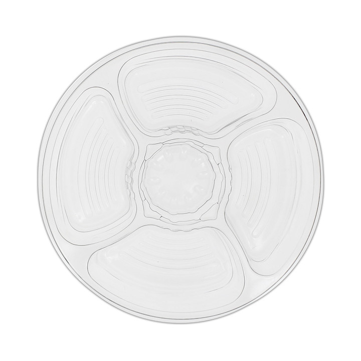 Plastic Bowl PET with Lid 5C Ø26x7cm (100 Units)  