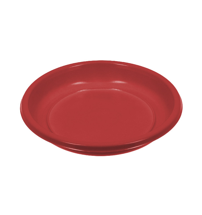Reusable Plate Deep Economic PS Red Ø20,5cm (25 Units) 