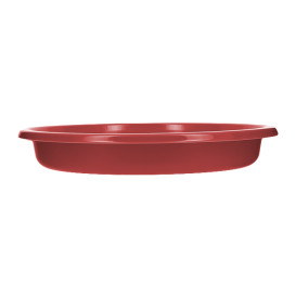 Reusable Plate Deep Economic PS Red Ø20,5cm (150 Units)