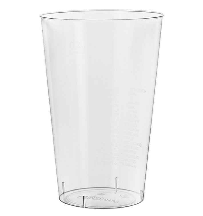 Plastic Cup PS Injection Moulding Clear 400 ml (500 Units)