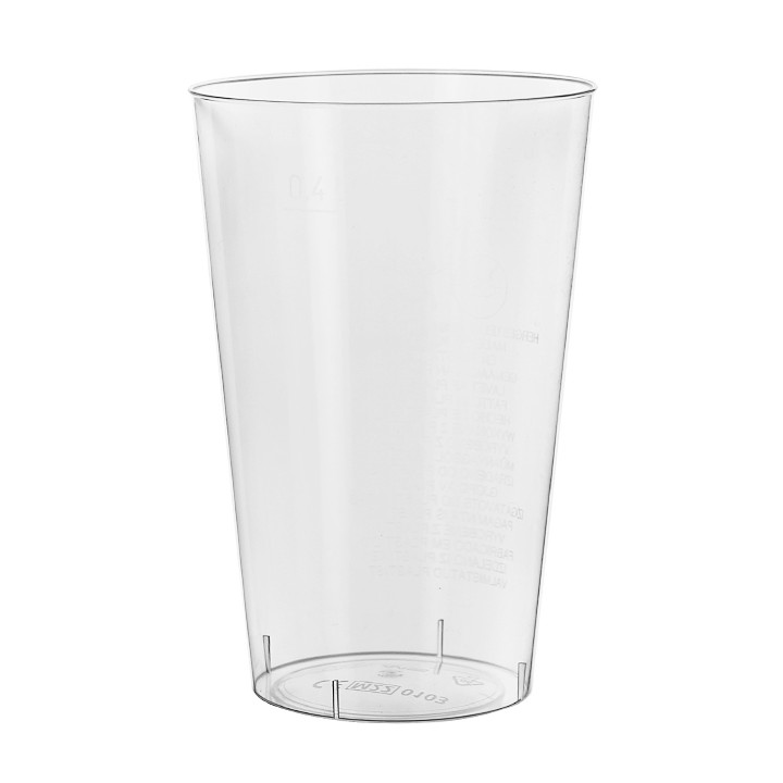 Plastic Cup PS Injection Moulding Clear 400 ml (500 Units)