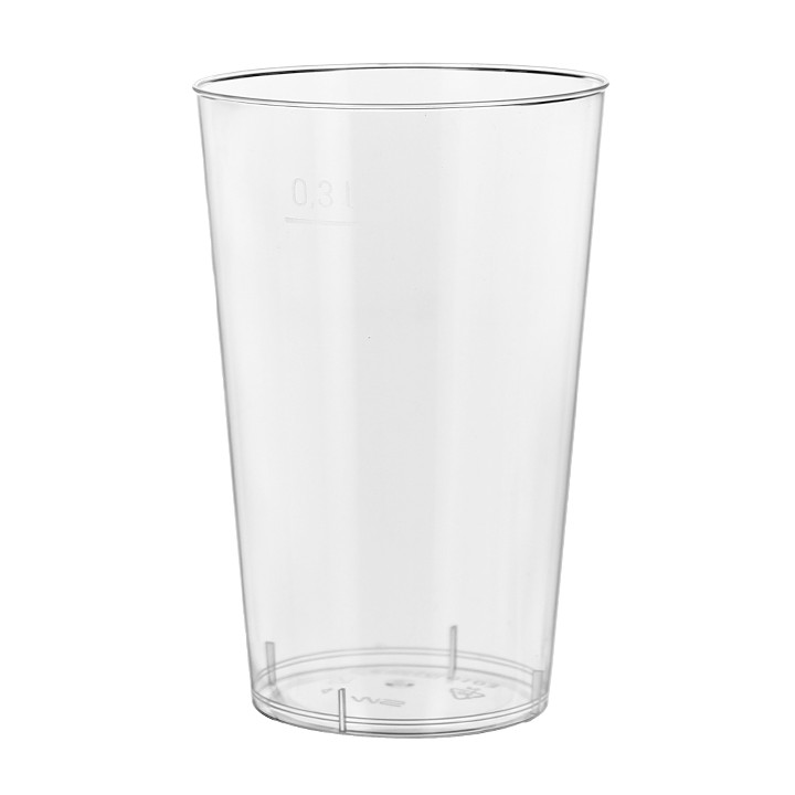 Plastic Cup PS Injection Moulding Clear 300 ml (25 Units)