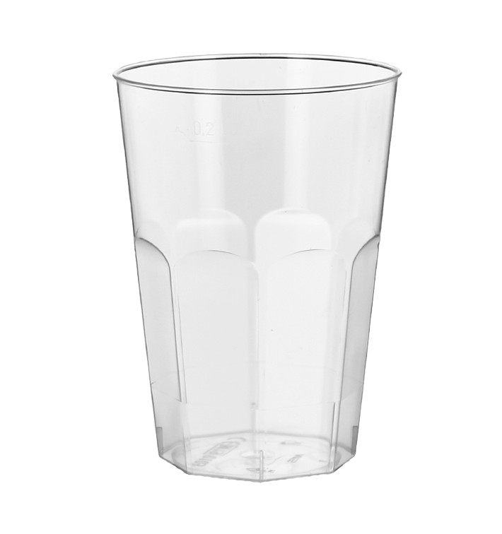 Plastic Cup PS Crystal "Deco" Clear 200 ml (25 Units) 