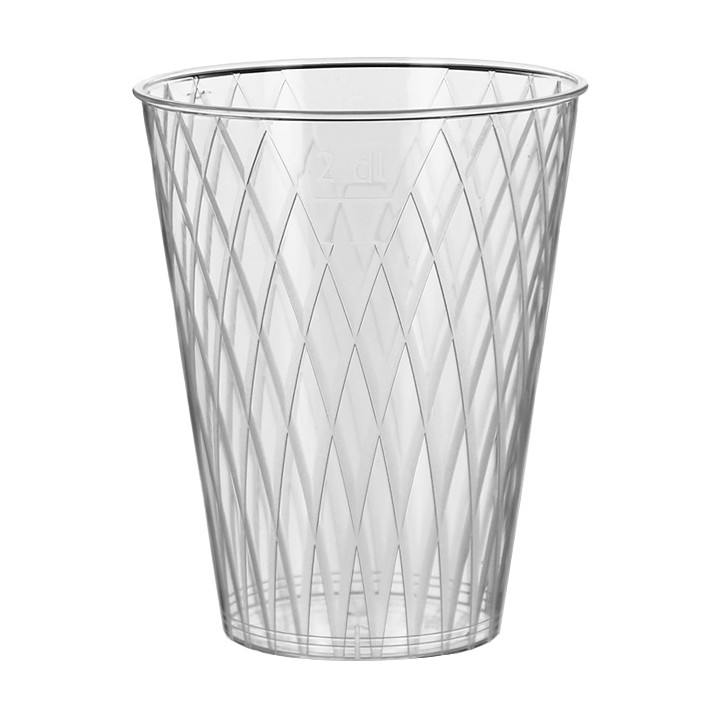 Plastic Cup PS Injection Moulding "Rombos" 200 ml (1000 Units)