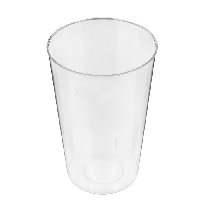 Plastic Cup PS Injection Moulding Clear 500 ml (30 Units)