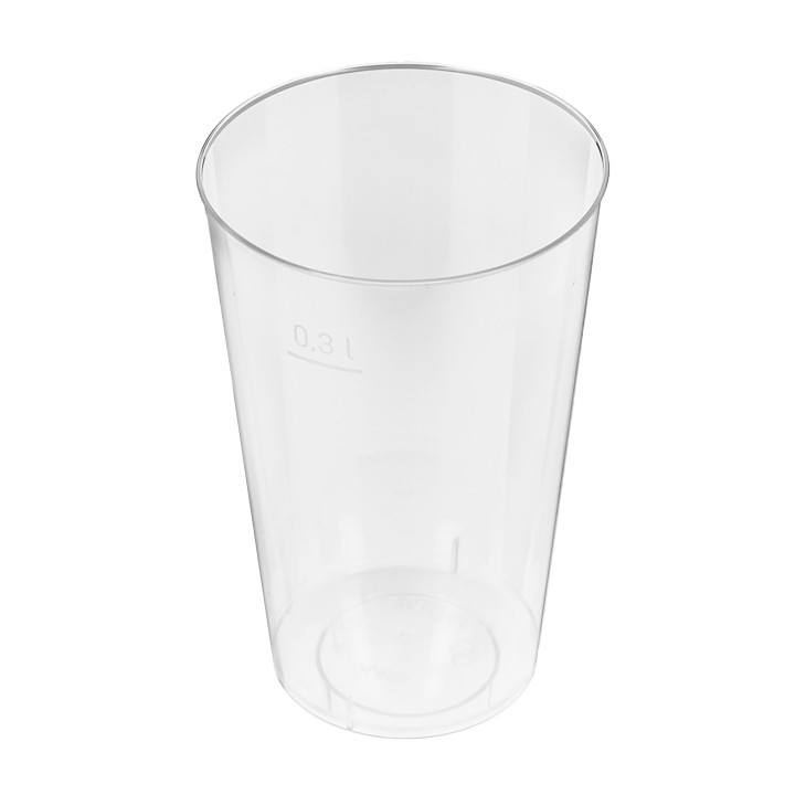 Plastic Cup PS Injection Moulding Clear 300 ml (25 Units)