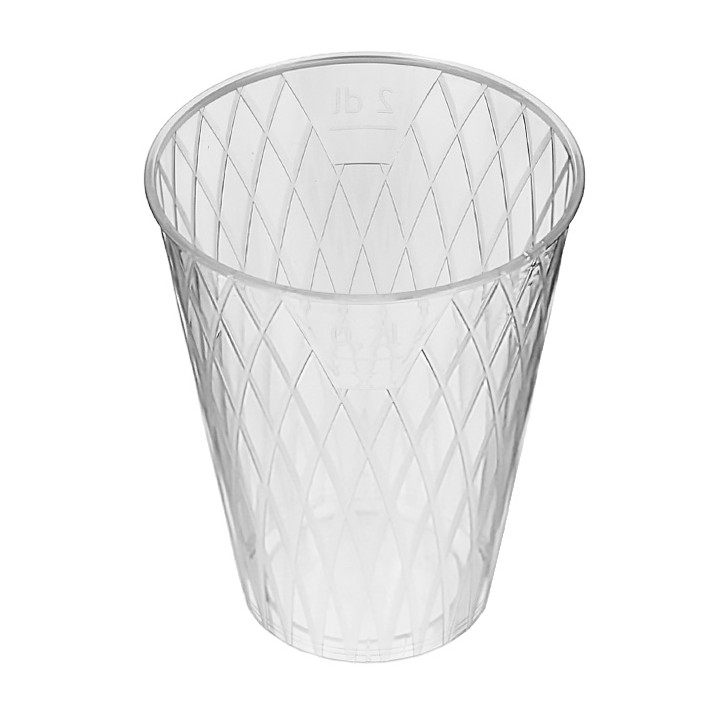 Plastic Cup PS Injection Moulding "Rombos" 200 ml (50 Units)