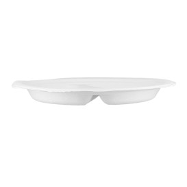Paper Plate Wood Pulp Chinet White 3 Comp. 26 cm (540 Units)