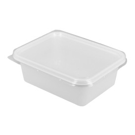 Container with Plastic Lid Clear 12,7x9,1x4,2cm (100 Units)  