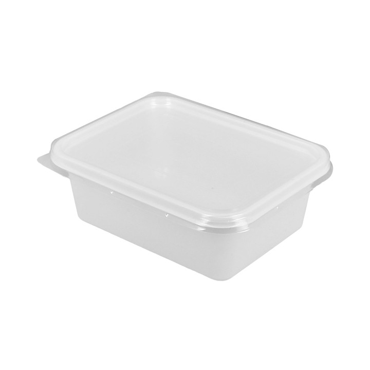Container with Plastic Lid Clear 12,7x9,1x4,2cm (1.000 Units)  