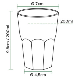 Plastic Cup PP "Deco" Clear 200 ml (500 Units)
