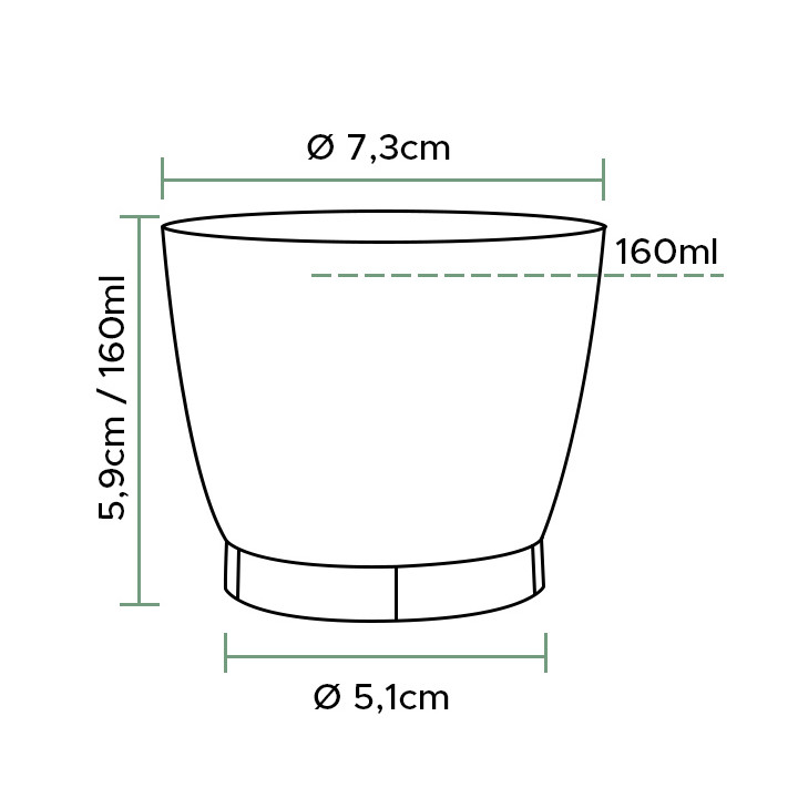 Plastic Cup PS Injection Moulding "Cool Cup" 160 ml (500 Units)