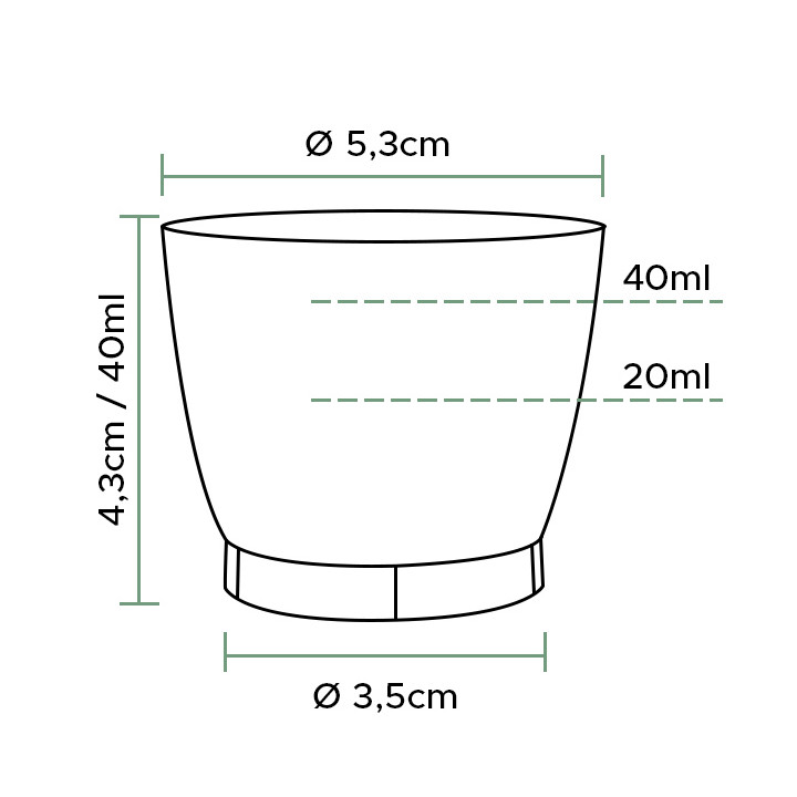 Plastic Shot PS Injection Moulding "Cool" 40 ml (50 Units)