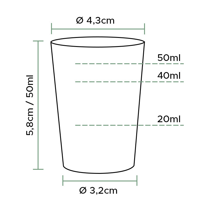 Plastic Shot PS Injection Moulding Clear 50 ml (40 Units)