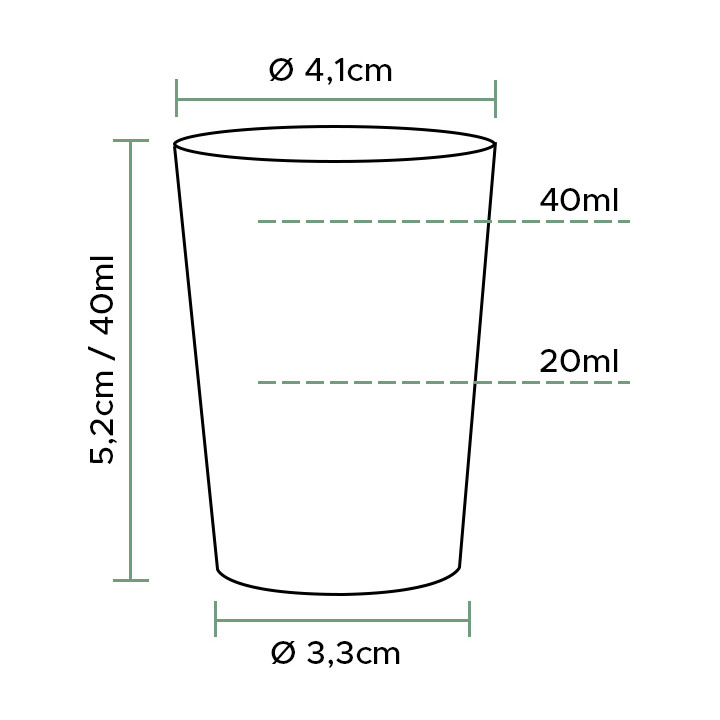 Plastic Shot PS Injection Moulding Clear 40 ml (50 Units) 